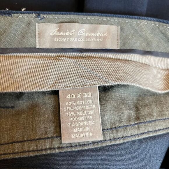 Daniel Cremieux Signature Collection Men's Flat Front Casual Pants Navy 40x30 - Picture 5 of 7